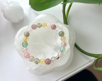 Gemstone mix - crystal mix - quartz bracelet  - - quartz healing bracelet - gemstone bracelet - Canadian made