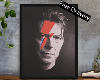 David Bowie (Ziggy Stardust) Portrait Print - Photo glossy A3 + A4 available