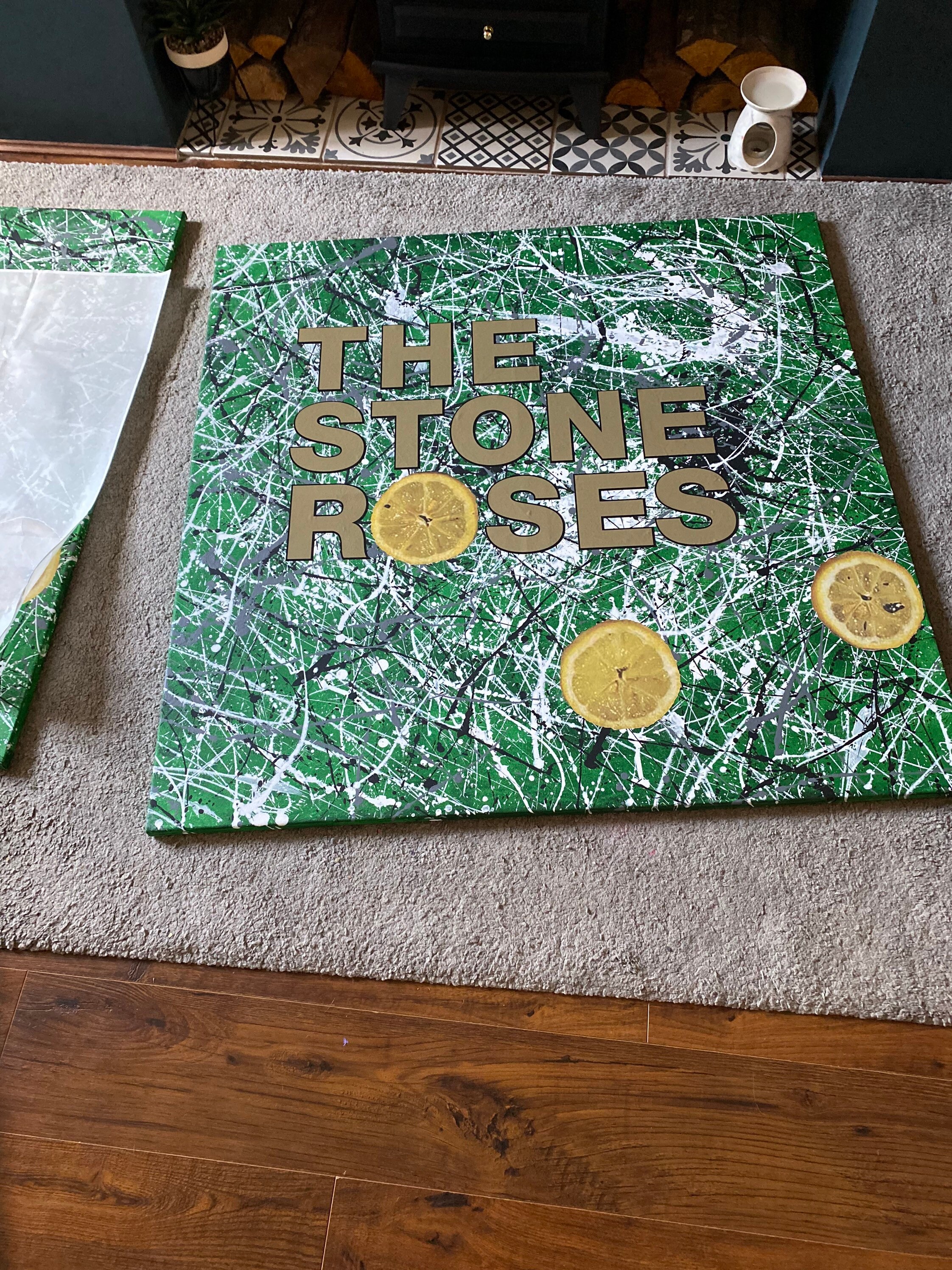 HAND PAINTED Debut Album Stone Roses Artwork on Large Etsy UK
