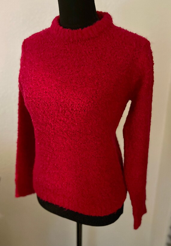 VTG 70s Red Knit Sweater | Georgie Porgie
