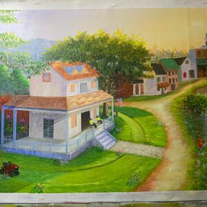 Custom Painting from Photo, Portrait Painting from Photo, Housewarming Gift, Custom landscape painting, House Portrait commission