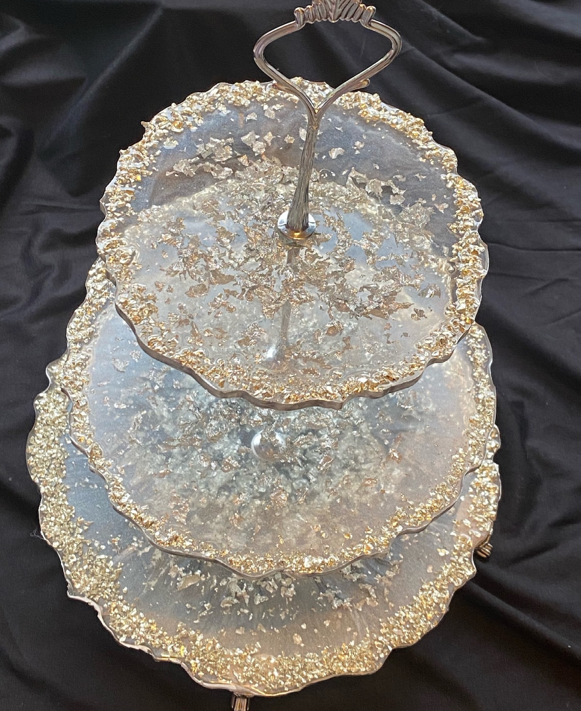 Cake stand with resin Etsy