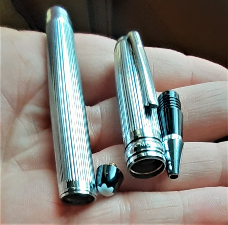 Drawing & Illustration Type Mont Blanc Solid Silver Ballpoint Pen Total