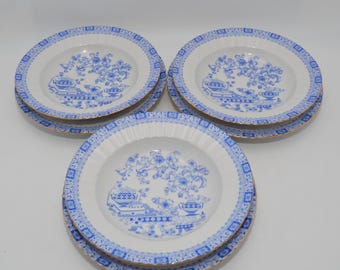 Piatto piano blu cinese Seltmann Weiden Dorothea, piatto piano blu cinese, piatto da zuppa blu cinese, set di piatti blu cinesi, set di piatti Dorothea