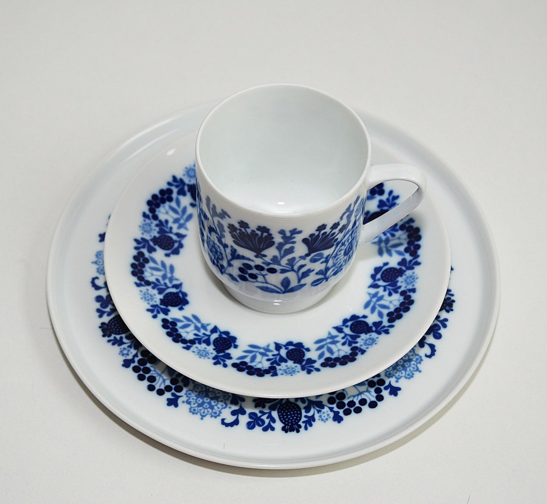 1 of 10 Coffee Set 3pcs. MELITTA Hamburg Flower Play Porcelain Blue White  Jupp Ernst Space Age 70s Cake Plate Cup Lower - Etsy Israel | Küchenhelfer