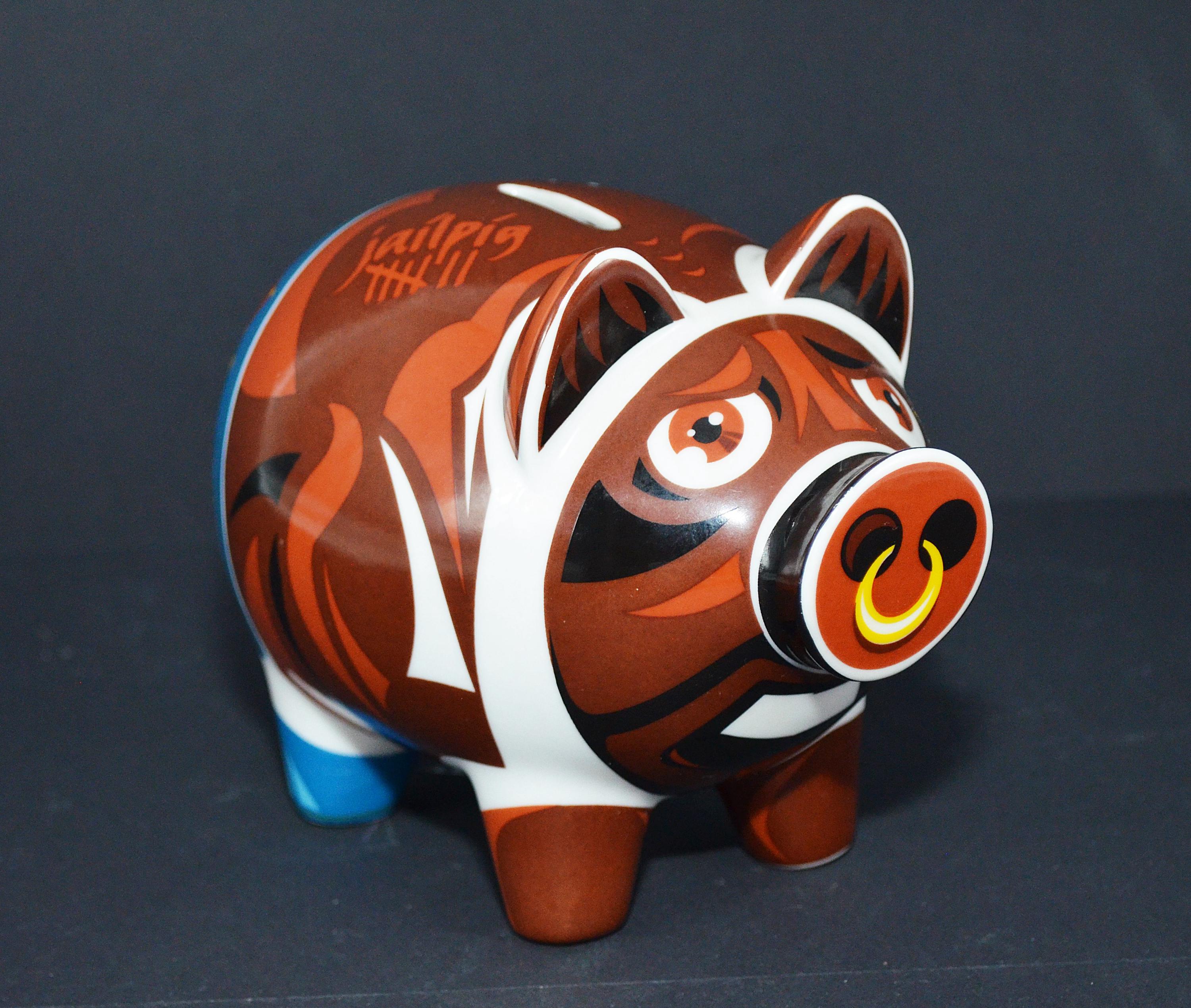 Ritzenhoff Porzellan Spardose PIGGY BANK Jarle Hetland Bjørlin Design Schweinchen Spardose Vintage