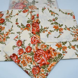 4 pcs. bed linen set 60s / 70s, FLOWER Power bed linen, flower bed linen 135 x 200 / 80 x 80 NEW, 70s, retro bed linen 4 pcs.