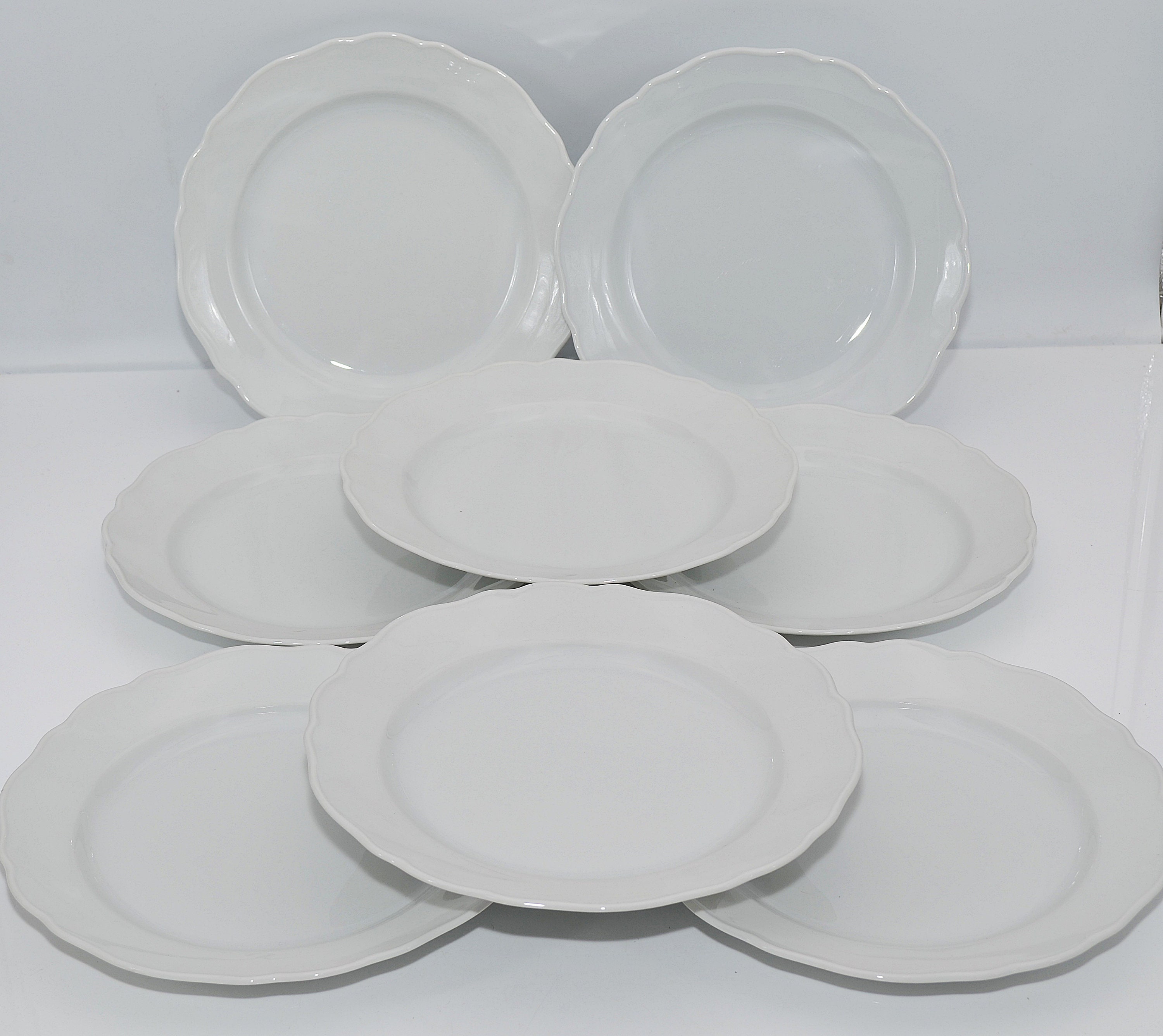 Hutschenreuther Maria Theresia White Dinner Plates 8 Pieces