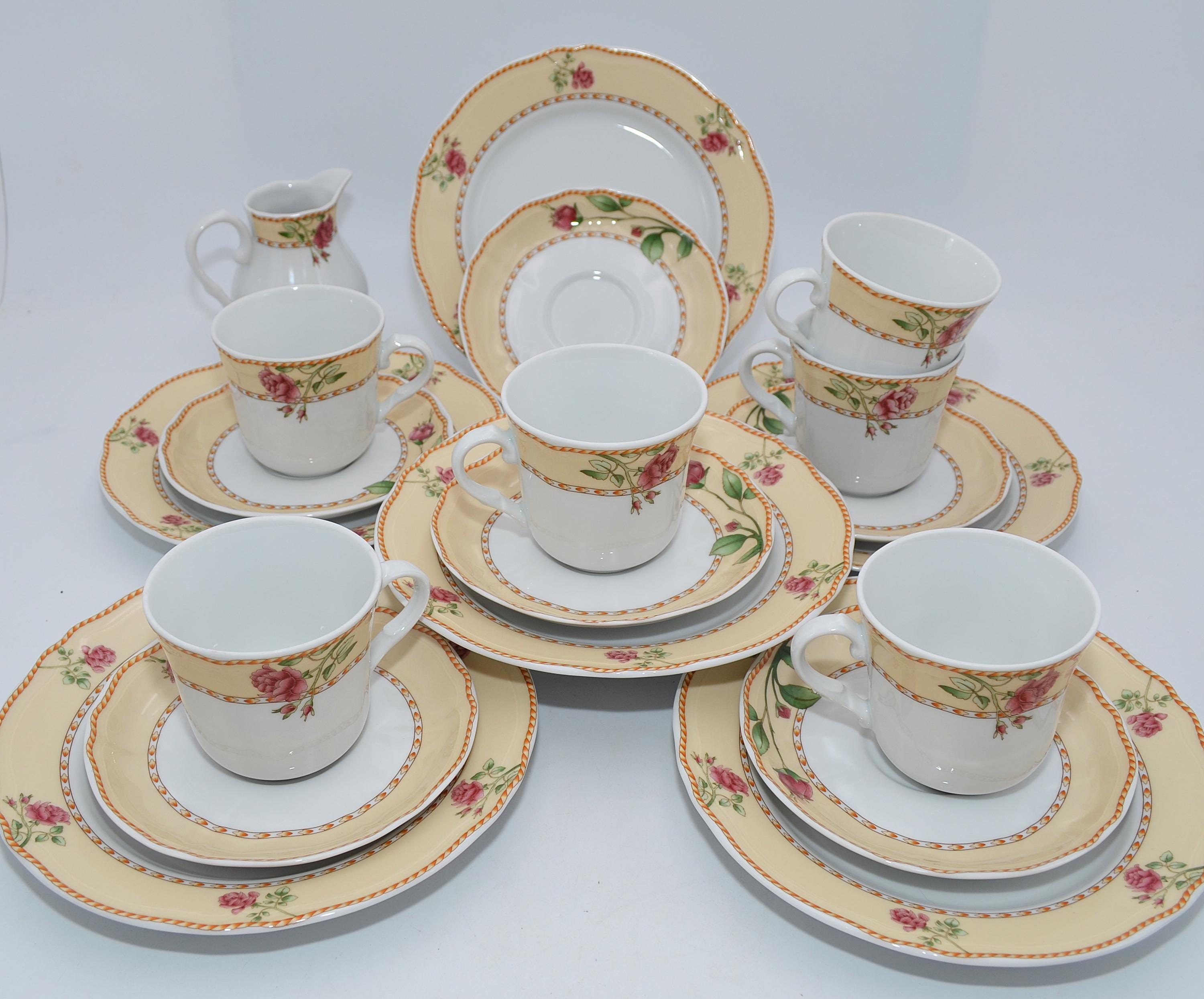 Coffee Service Ritzenhoff Breker Flirt Souci Sanssouci Roses Tableware for 6 R&B Flirt Coffee Set for 6, Coffee Tableware With Roses for 6