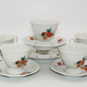 Wawel coffee service for 6 people, Wawel coffee set 2 pieces for 6, nostalgic Polish porcelain, vintage Polish coffee set Wawel