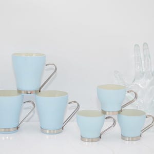 Juego de tazas de café Bormioli Rocco azul celeste, Vitrosax Tazas de moca Bormioli Rocco azul, tazas de moca y café de Bormioli Rocca Vitrosax