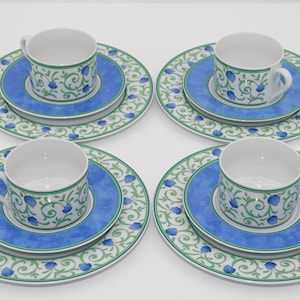 Flirt by R&B Tableware Blue Green, Coffee Set Flirt Ritzenhoff Breker Green Blue, RB Flirt Blue Green Tableware Vintage, Coffee Set Flirt RB