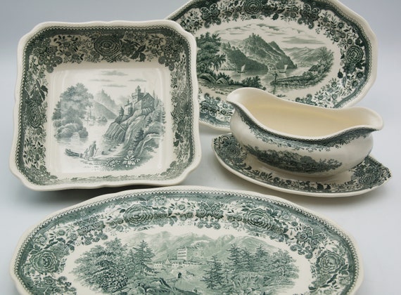 Villeroy Boch Burgenland Green Selection Serving Plate Sauce