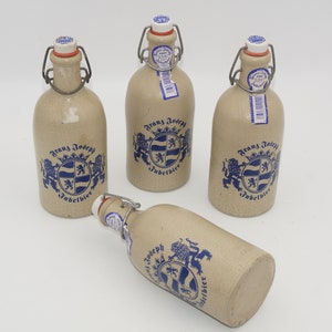 4 x old bottle Franz Joseph Jubelbier (empty) 0.5 L beer bottle swing top stoneware bottle decoration country house kitchen clay bottle