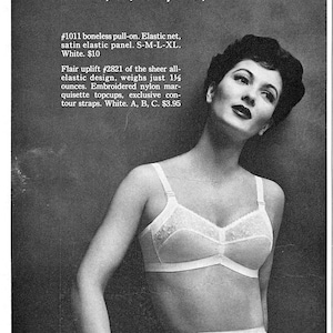 1960 PRETTY YOUNG WOMAN GOSSARD BRA GIRDLE Vtg 8X11 Magazine Ad