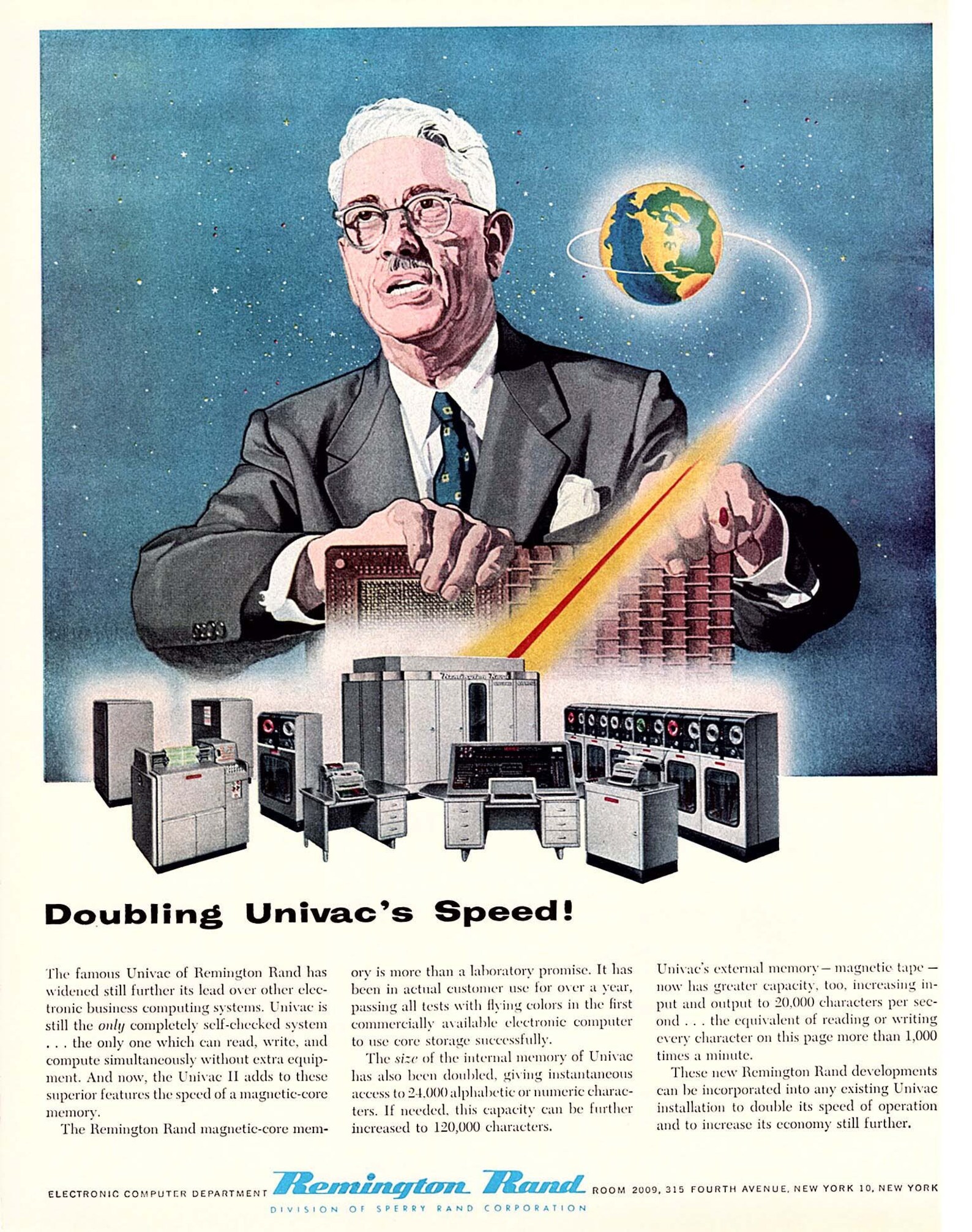 Original Vintage Advertisement for 1955 Univac Early - Etsy