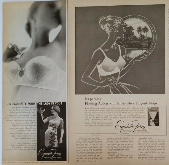 Vintage Lingerie Ads for 1950s 2 Exquisiteform Contour Witchery