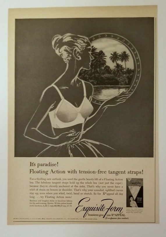 Original Vintage Advertising for 1950s Exquisite Form Floating Action Bra -   Canada