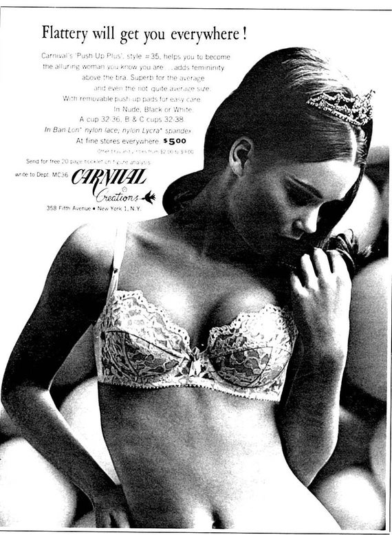 Vintage Lingerie Advertisement for 1966 Carnival Push-up Plus Bra -   Australia