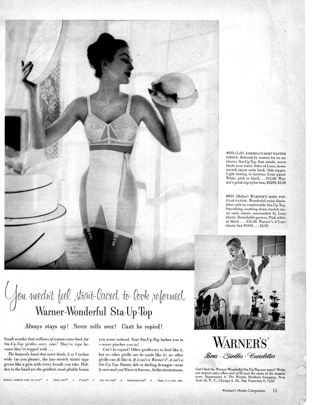 Original Vintage Lingerie Advertisement for 1952 Warner-wonderful