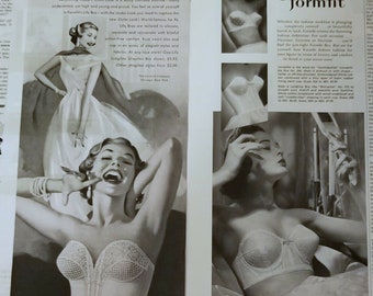 Vintage Lingerie Ads for 1953 & 1957 Formfit's Life Bra New Longline  Strapless -  Canada