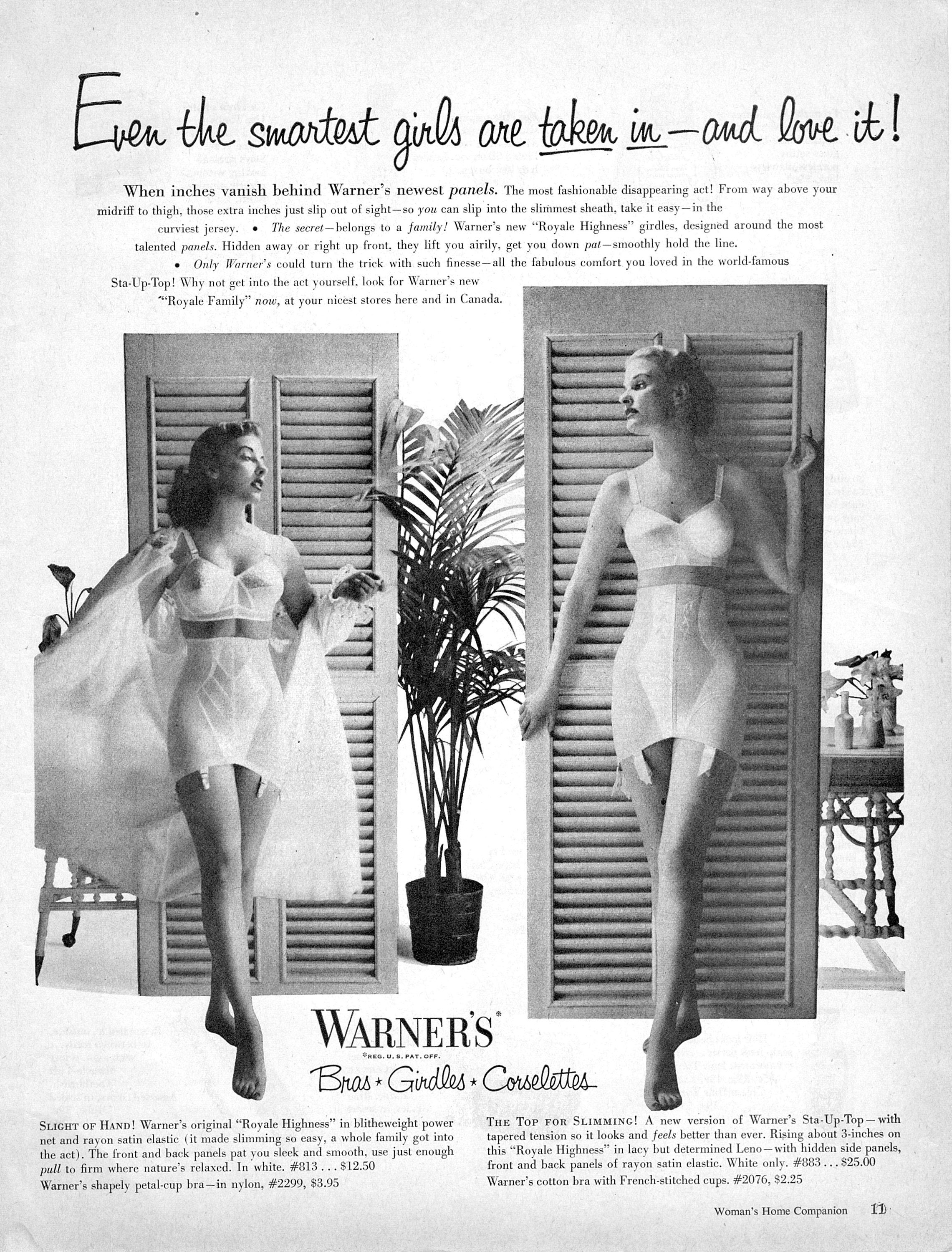 Original Vintage Advertising for 1959 Warner's royal Highness Girdle & Bra  