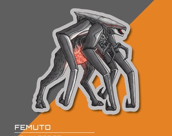 MUTO hembra - Pegatinas de vinilo impermeables Kaiju