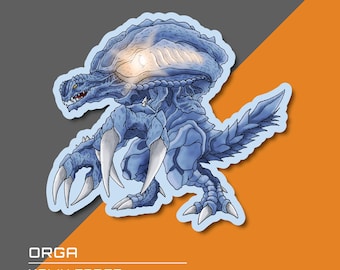 Orga - Kaiju waterdichte vinylstickers