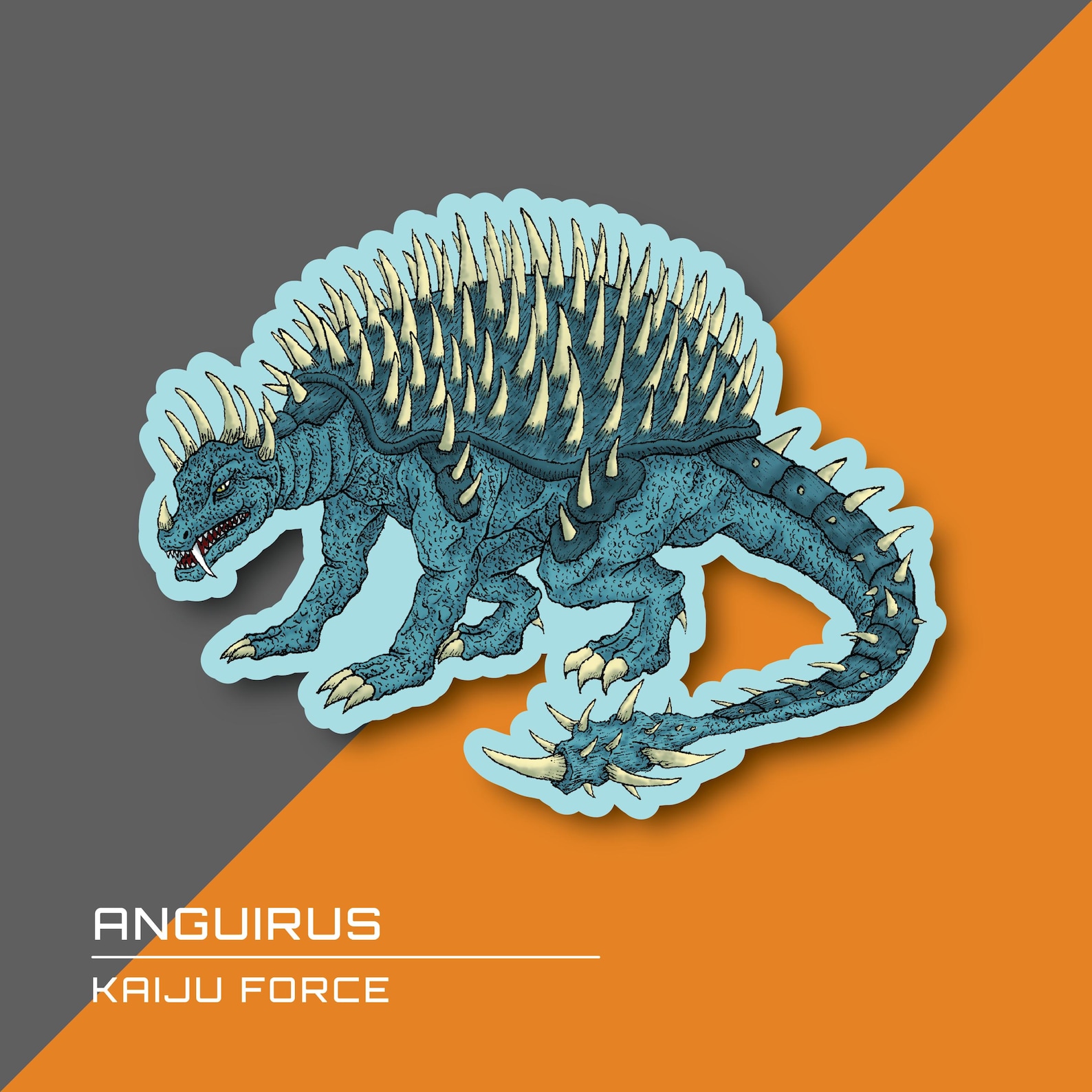 Godzilla Rivals Anguirus Anguirus - Godzilla Series Vinyl Sticker - Etsy Canada