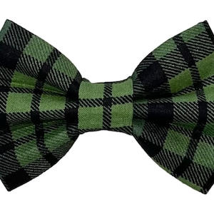 Christmas Plaid Pet Bow Tie - Slides Over Collar