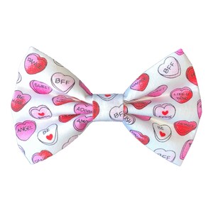 Dog Bow Tie -  Valentines Day - Over Collar - Cat Bow Tie - Puppy Gift - Dog Bowtie - Cat Bowtie - Slides Over The Collar -