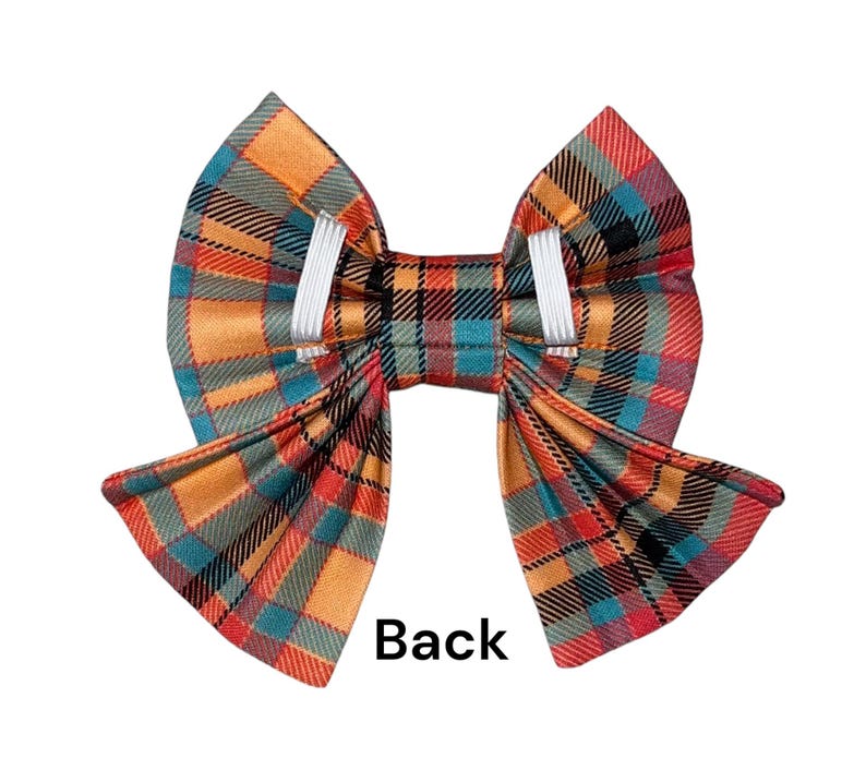 Fall Plaid Dog Sailor Bow Tie Plaid Sailor Dog Bow Tie Harvest Dog