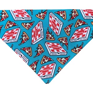 Dog Bandana - Pizza - Pizza Box - Funny Dog Bandana - Over the Collar - Two-sided - Dog Neckerchief - Cat Bandana