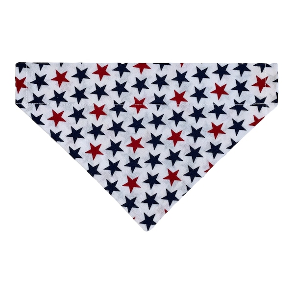 Patriotic Dog Bandana - 4th of July Dog Bandana - Over the Collar - Option to Personalize - Two-Sided - Patriotic Cat Bandana - 4th of July