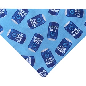 Dog Bandana - Fur Buddy Beer - Funny Dog Bandana - Over the Collar - Two-sided - Dog Neckerchief - Cat Bandana
