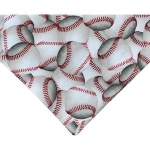 Baseball Dog Bandana - Baseball - Sports - Over the Collar - Option to Personalize - Two-Sided - Baseball Cat Bandana - Puppy Gift