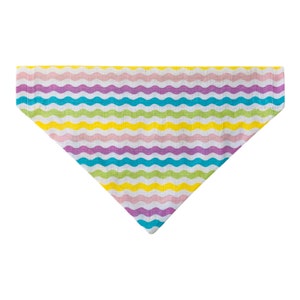 Easter Dog Bandana - Striped - Over the Collar - Option to Personalize - Two-Sided - Easter Cat Bandana