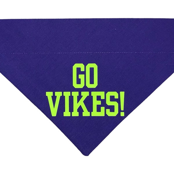 Dog Bandana - Minnesota Vikings - NFL - Go Vikes - Football - Sports - Over the Collar - Two-sided - Cat Bandana - Dog Neckerchief