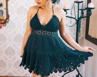 Lily crochet mini dress