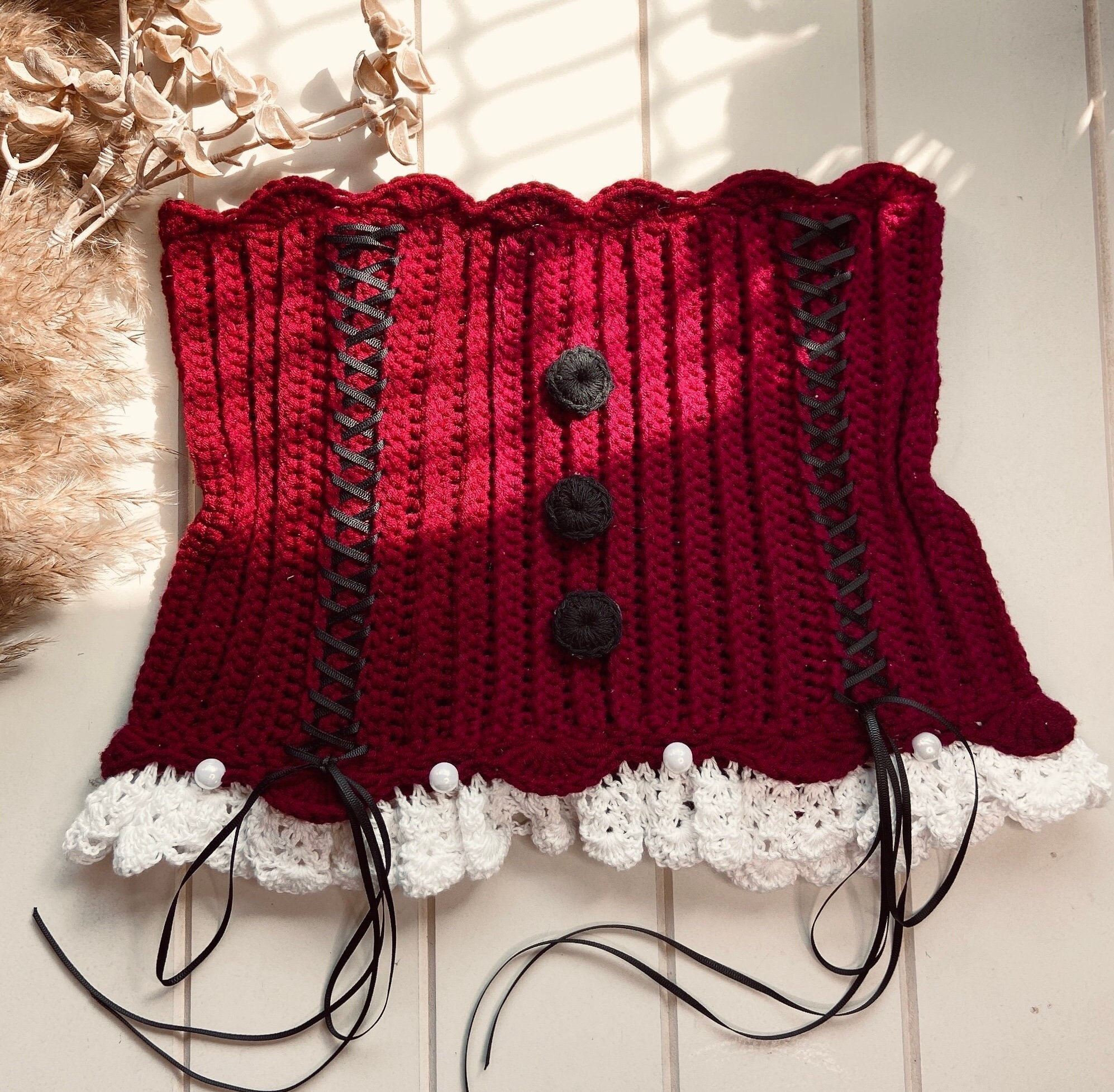 28 Crochet Corset Tops with Granny Squares, Bralettes, and Modesty Panels 1 Crochet Pattern: Bella Corset Crochet Top