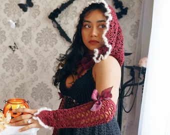 CROCHET PDF "Amarie Romantic Lace Hood set" PATTERN.