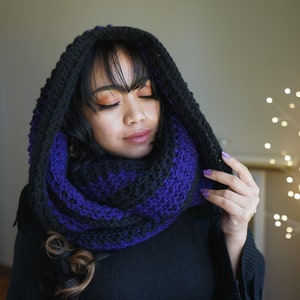Crochet: &quot;WEDNESDAY ADDAMS/Enids Sinclair&quot; Inspired crochet snood pattern only PDF