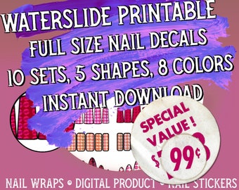 Nail Art Water Decals Stickers Spring Summer Black Floral Gems Nail ...