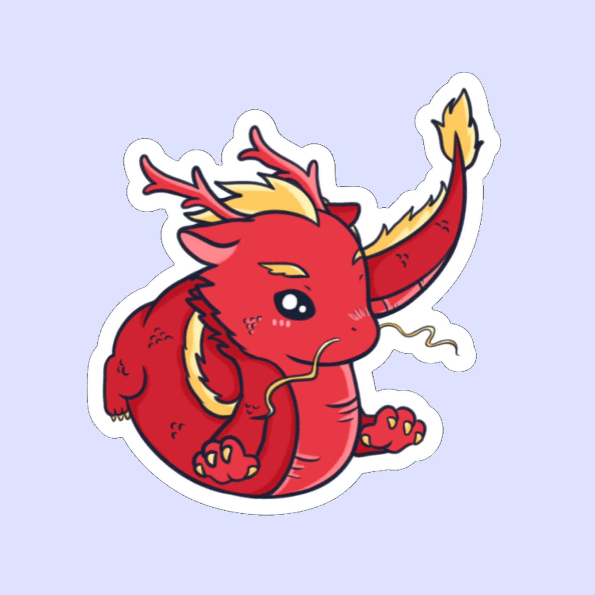Chinese Dragon Vinyl Sticker Etsy