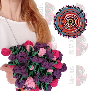 Crochet rose bouquet