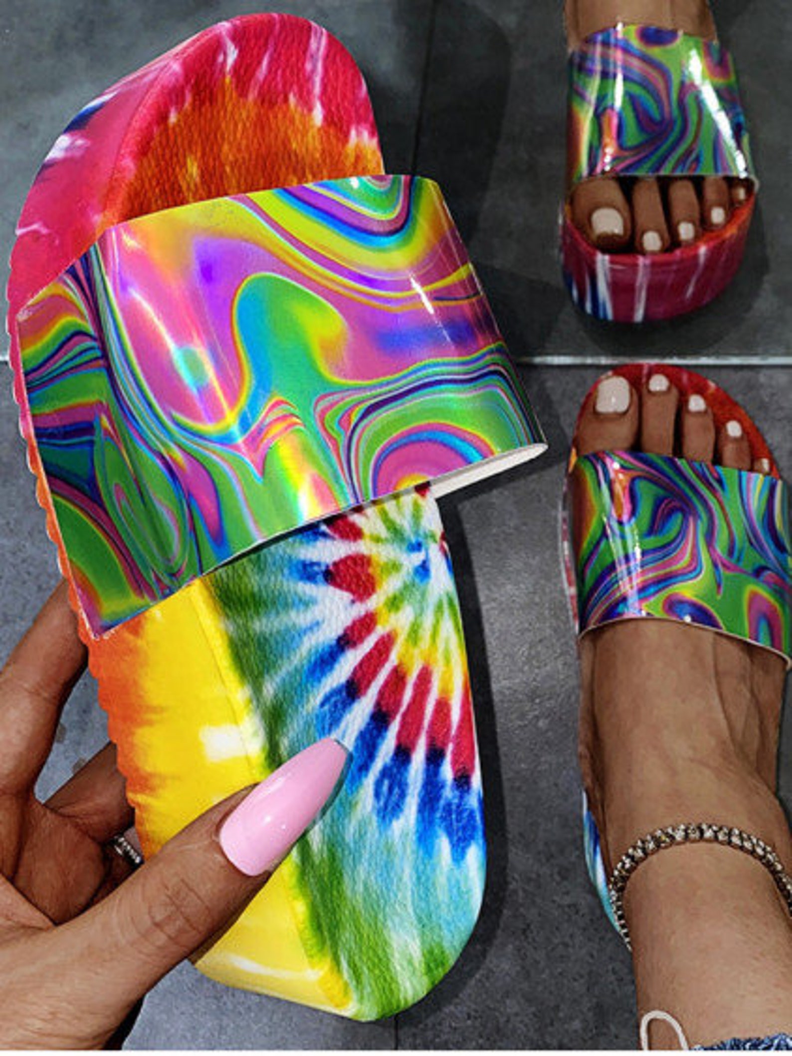 old navy rainbow slides