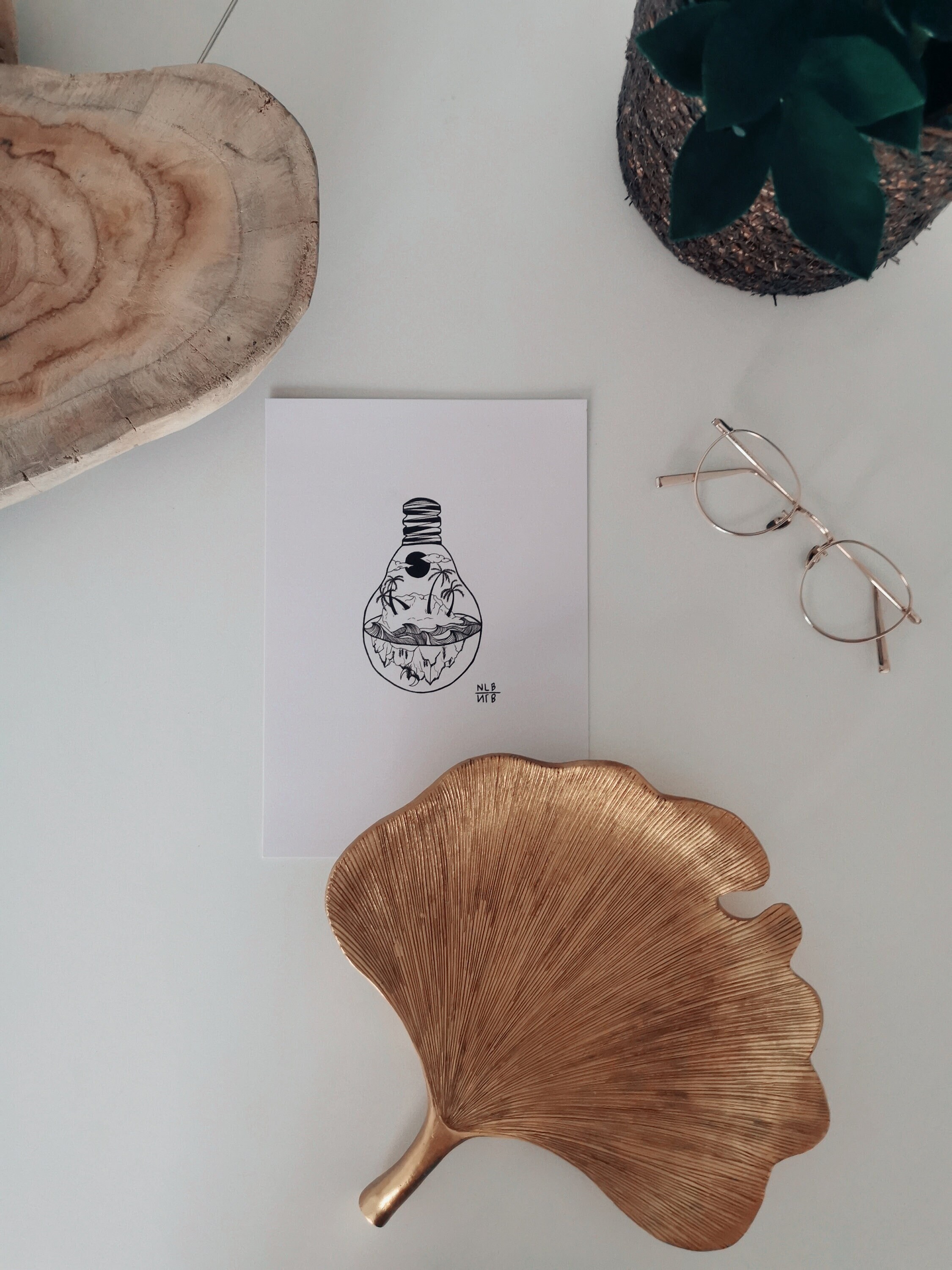 Impression d'illustration Originale Décoration Murale Landscape in Bubl