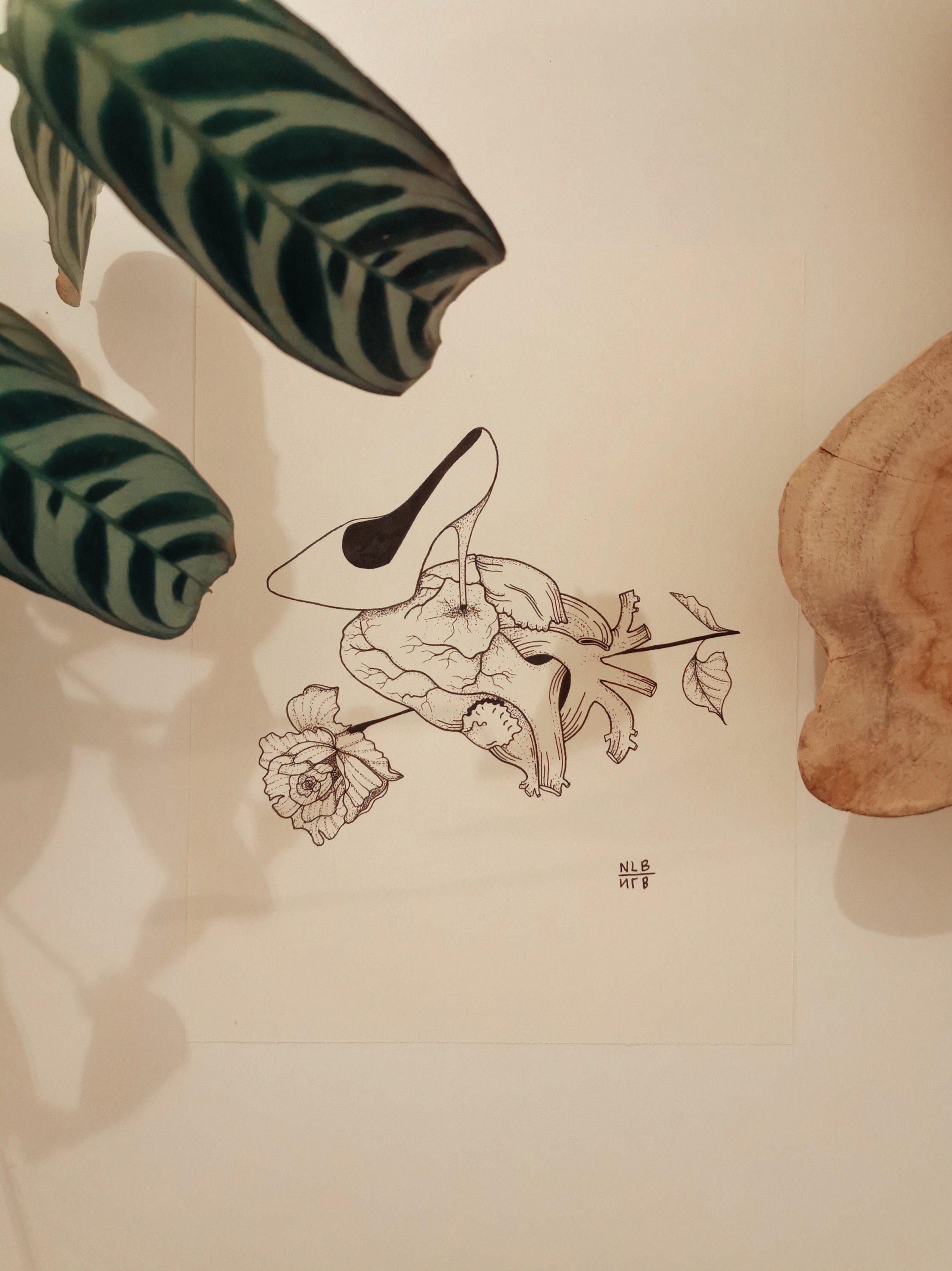 Illustration Originale Décoration Murale Heartbreaker