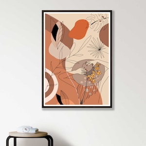 VIE DE BOHEME - Poster - Minimalist - Boho Decoration - Boho Illustration - Illustration - Digital Art - Wall Decoration - Floral Art
