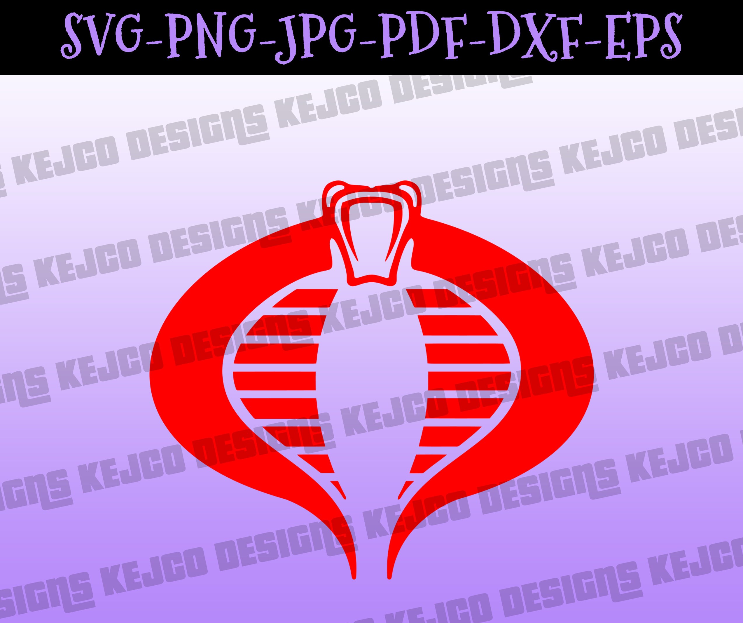 Cobra SVG GI Joe SVG logo svg Super Villain svg Cartoon Etsy Polska